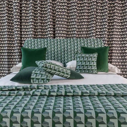 Luxurious cushion square Carrè in multicolor/pattern fabric