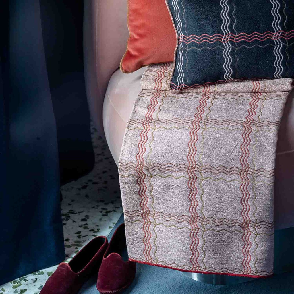 Plaid in designer fabric