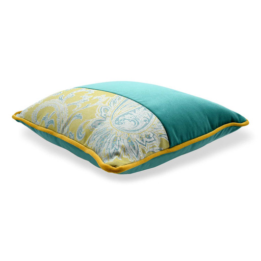 Luxurious cushion square Carrè Stripe in multicolor/pattern fabric