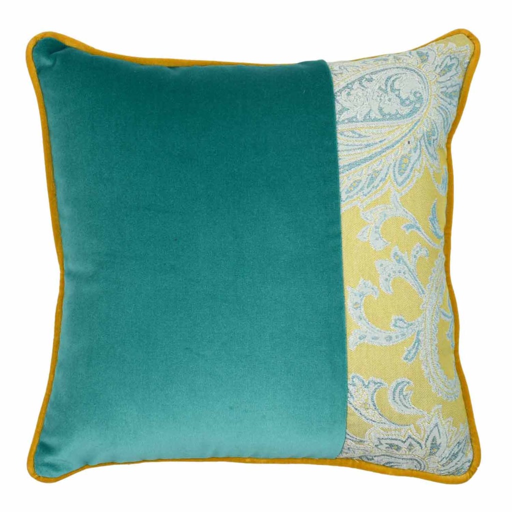 Luxurious cushion square Carrè Stripe in multicolor/pattern fabric