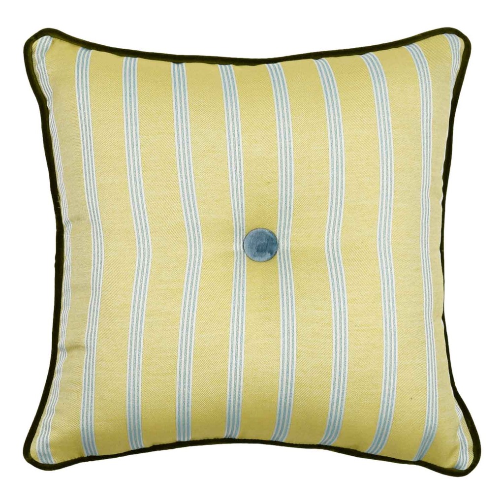 Luxurious cushion square Carrè in stripes fabric