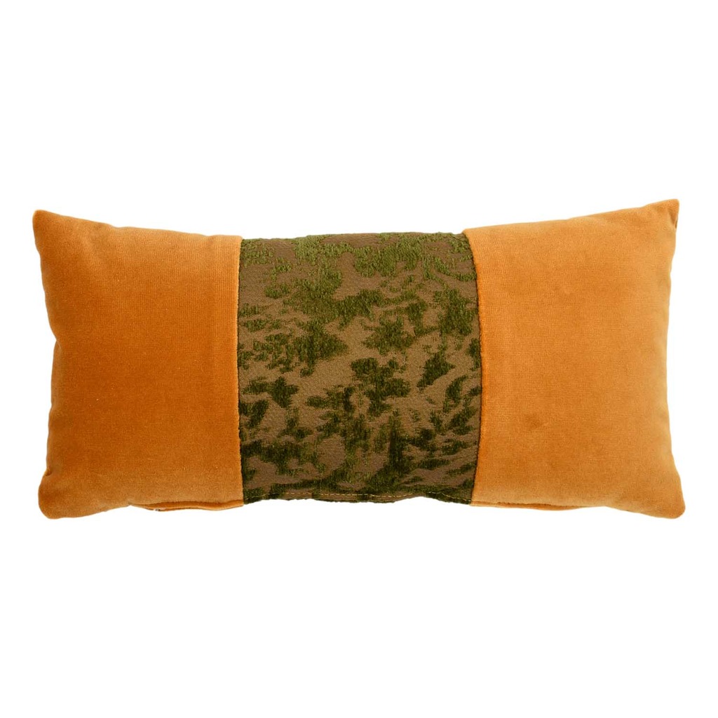 Luxurious cushion rectangular Degradè in multicolor/pattern fabric