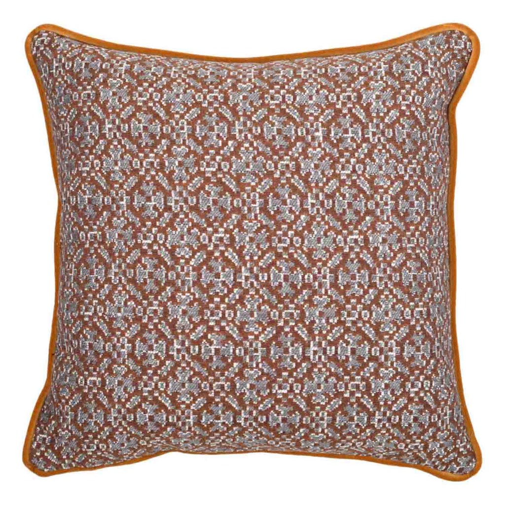Luxurious cushion square Carrè in geometric fabric