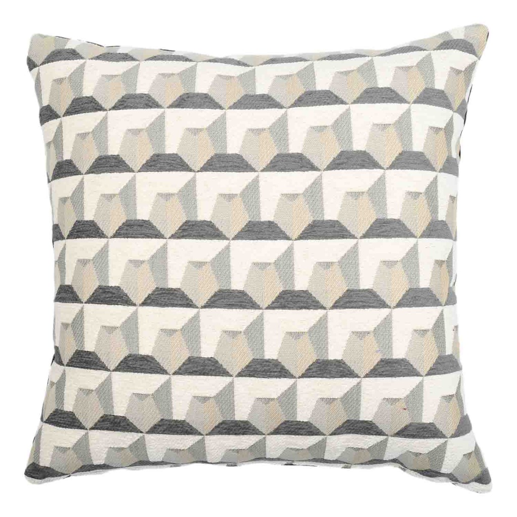 Luxurious cushion square Carrè in geometric fabric