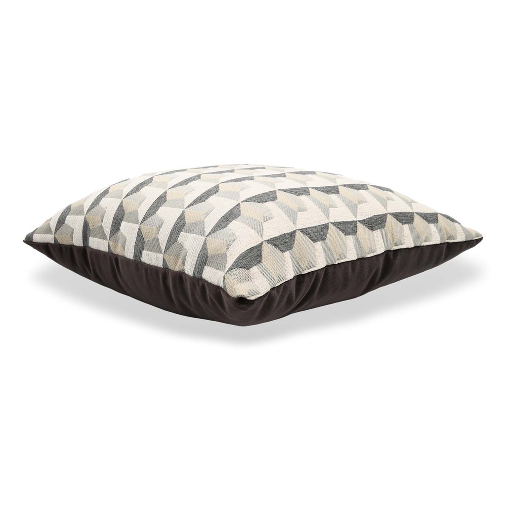 Luxurious cushion square Carrè in geometric fabric