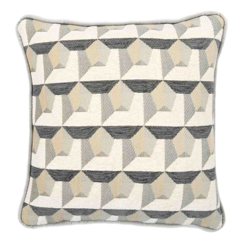Luxurious cushion square Carrè in geometric fabric