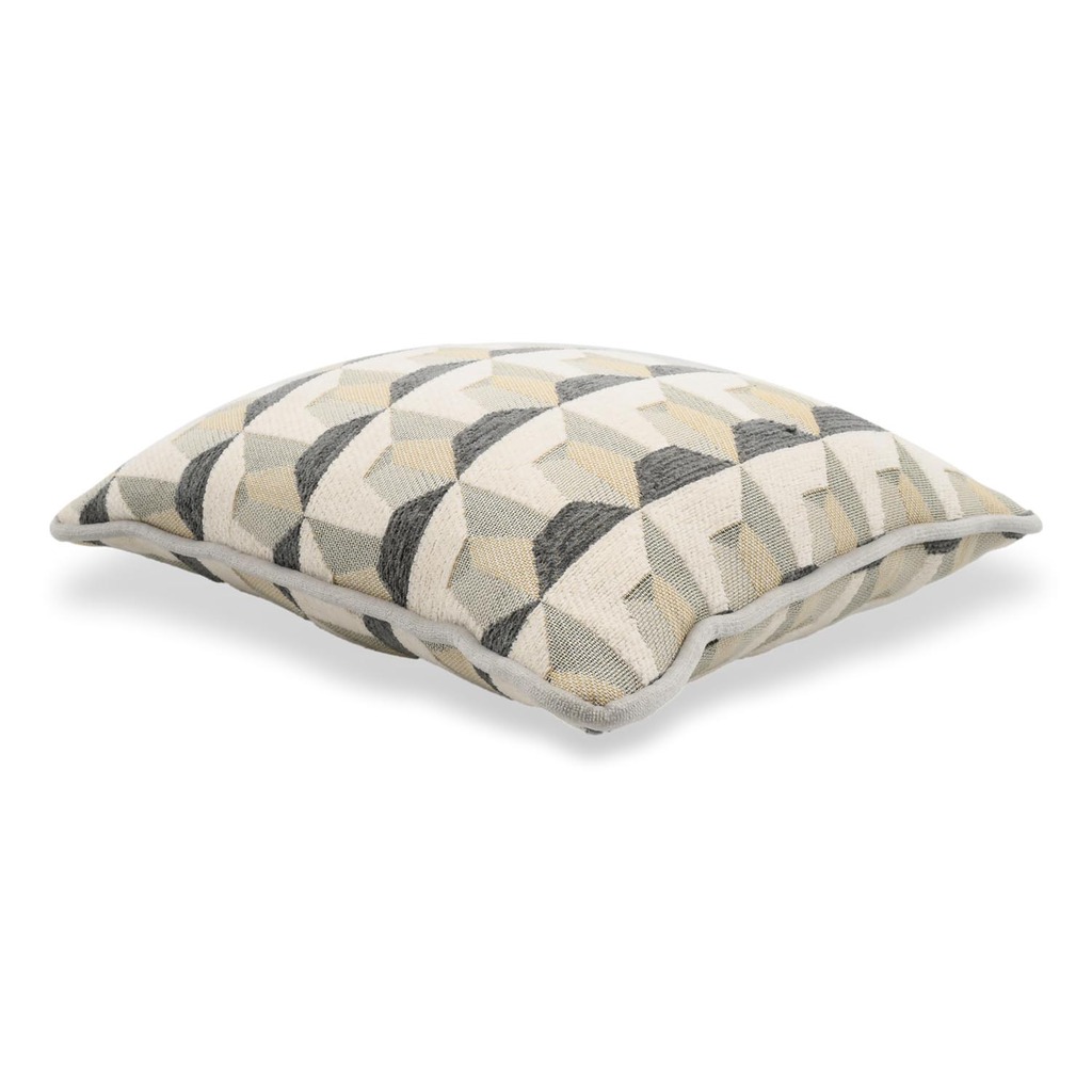 Luxurious cushion square Carrè in geometric fabric