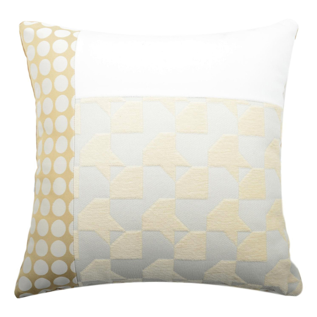 Luxurious cushion square Carrè T in multicolor/pattern fabric