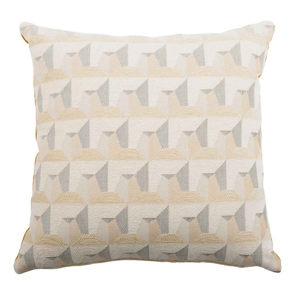 Luxurious cushion square Carrè in geometric fabric