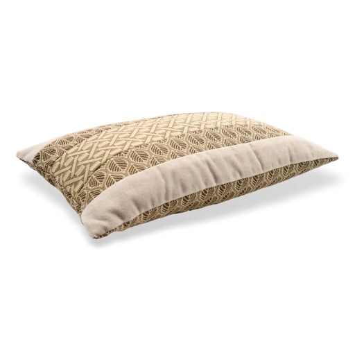 Luxurious cushion rectangular Elle in multicolor/pattern fabric
