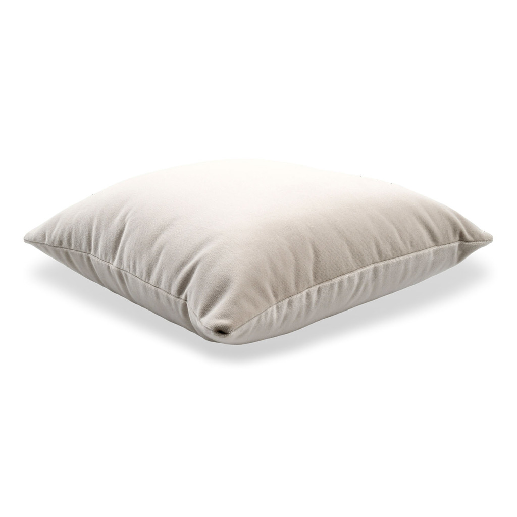 Luxurious cushion square Carrè in solid color velvet