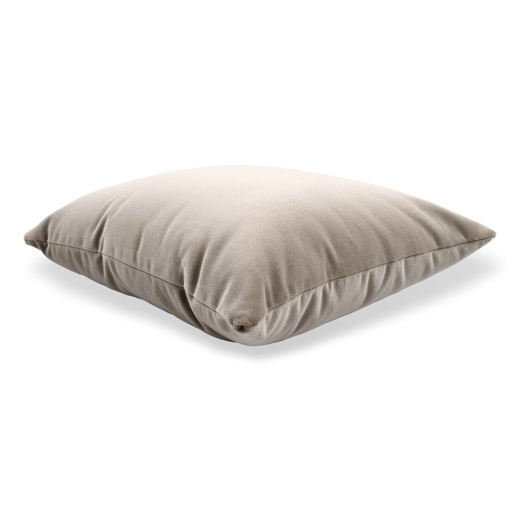 Luxurious cushion square Carrè in solid color velvet