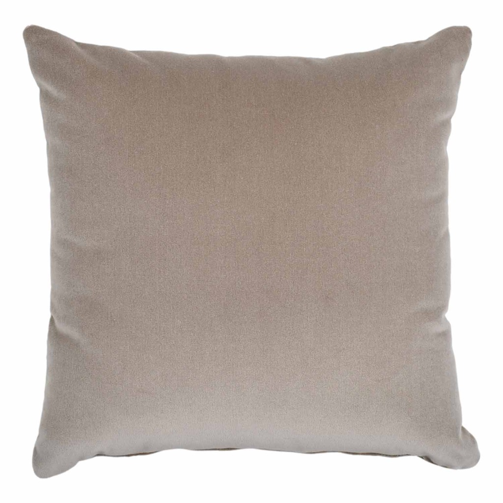 Luxurious cushion square Carrè in solid color velvet