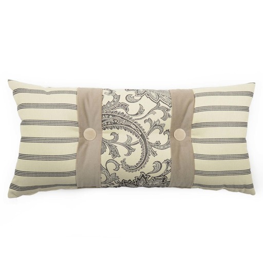 Luxurious cushion rectangular Viva in multicolor/pattern fabric
