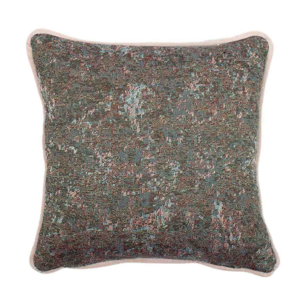 Luxurious cushion square Carrè in multicolor/pattern fabric