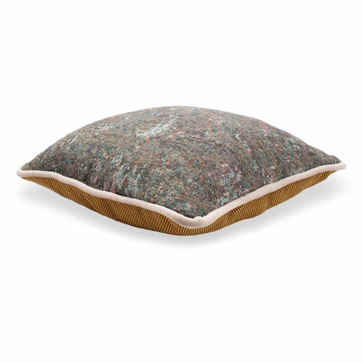 Luxurious cushion square Carrè in multicolor/pattern fabric