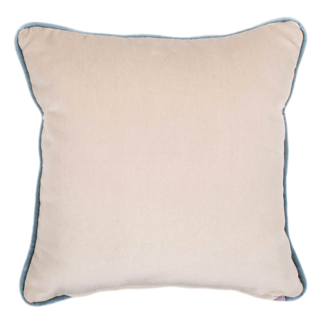Luxurious cushion square Carrè in multicolor/pattern fabric
