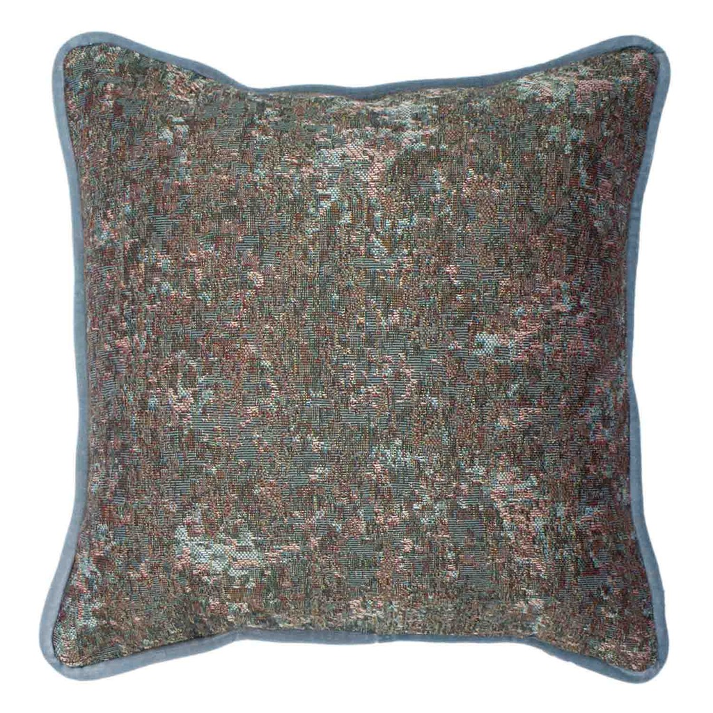 Luxurious cushion square Carrè in multicolor/pattern fabric