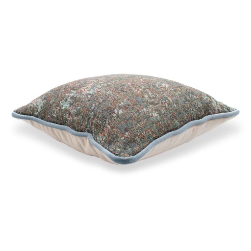 Luxurious cushion square Carrè in multicolor/pattern fabric