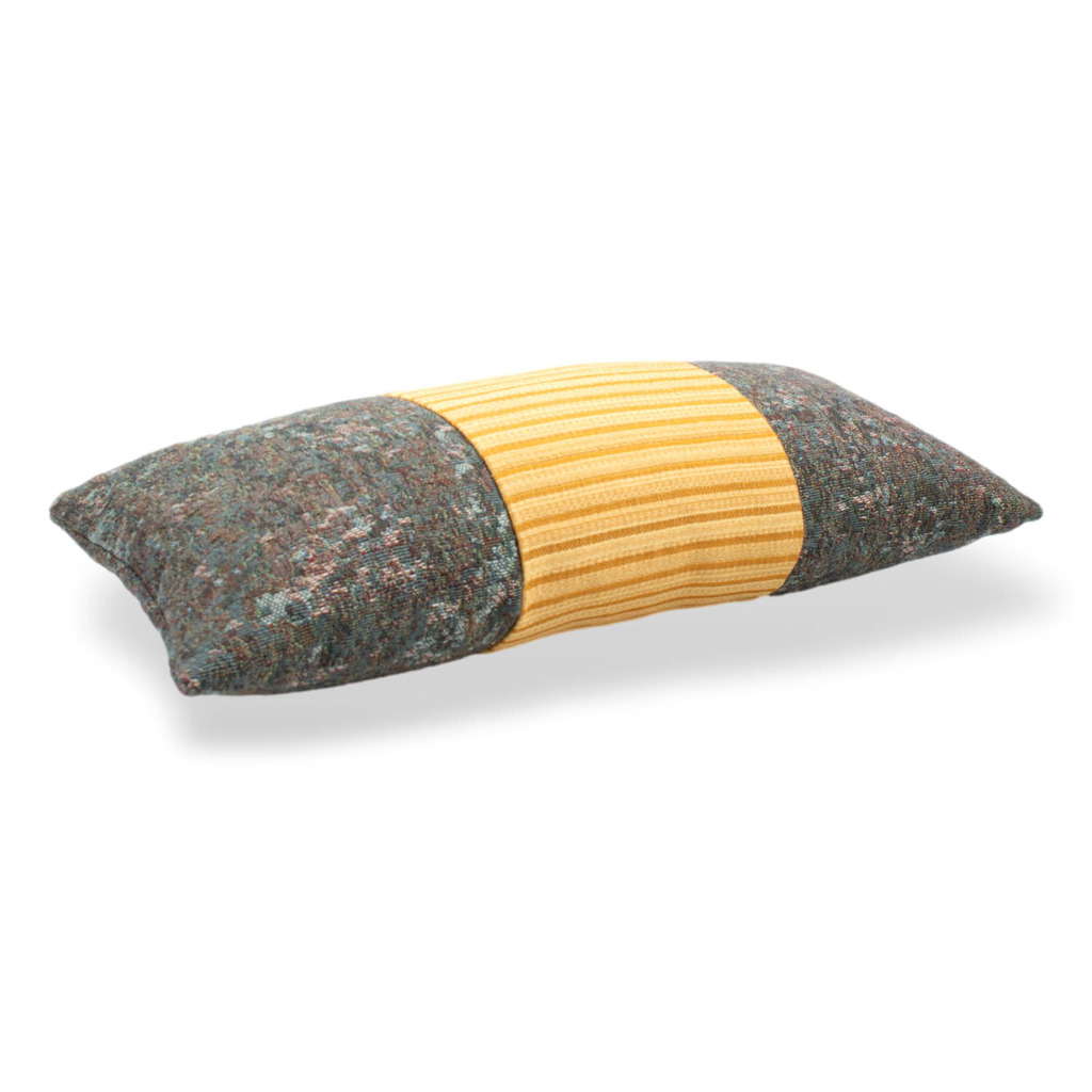 Luxurious cushion rectangular Degradè in multicolor/pattern fabric