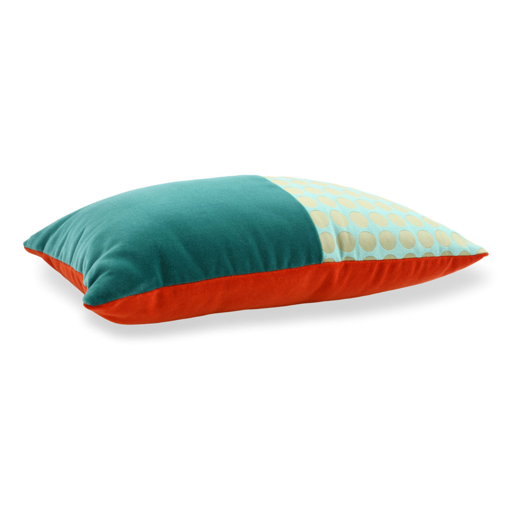 Luxurious cushion rectangular Bis in multicolor/pattern fabric