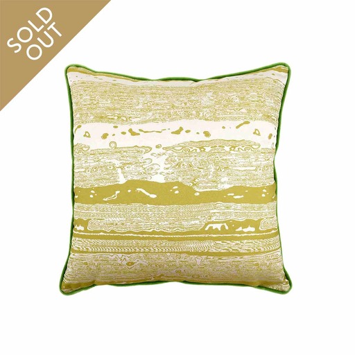 Luxurious cushion square Carrè in multicolor/pattern fabric