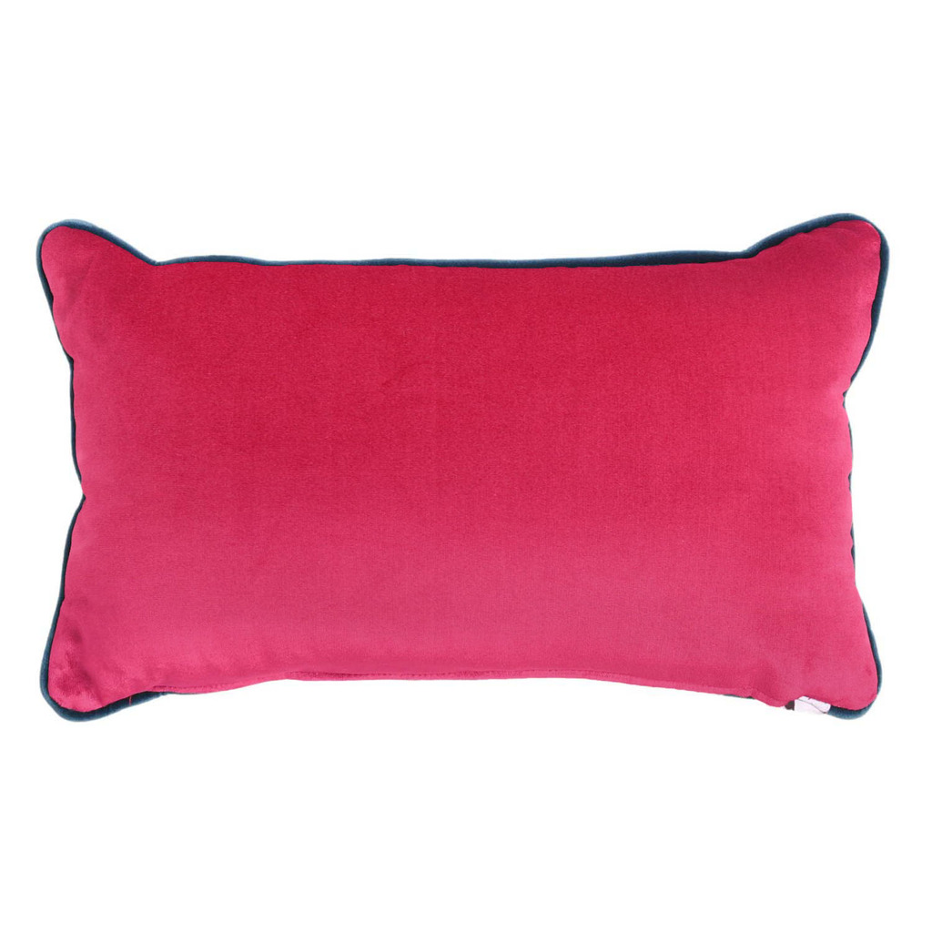 Luxurious cushion rectangular Longue in multicolor/pattern fabric