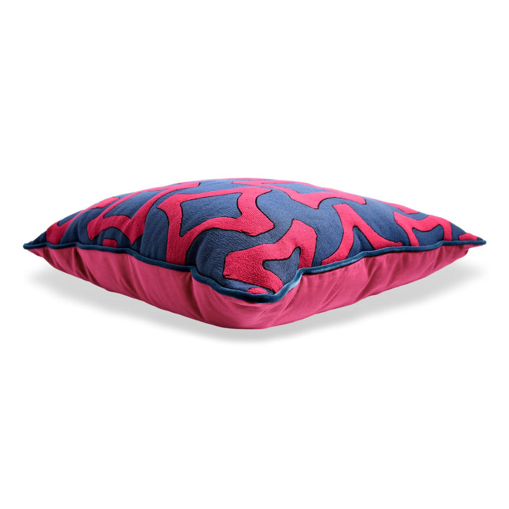 Luxurious cushion square Carrè in multicolor/pattern fabric
