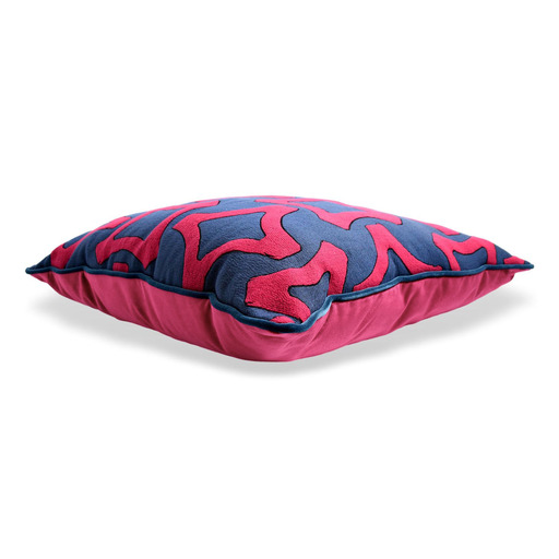 Luxurious cushion square Carrè in multicolor/pattern fabric