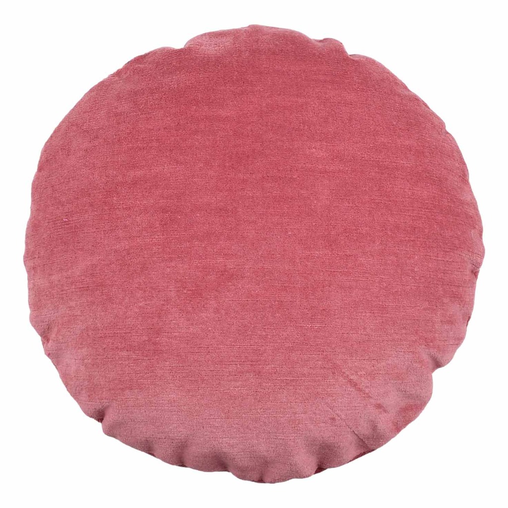 Luxurious cushion round Rotondo in solid color velvet