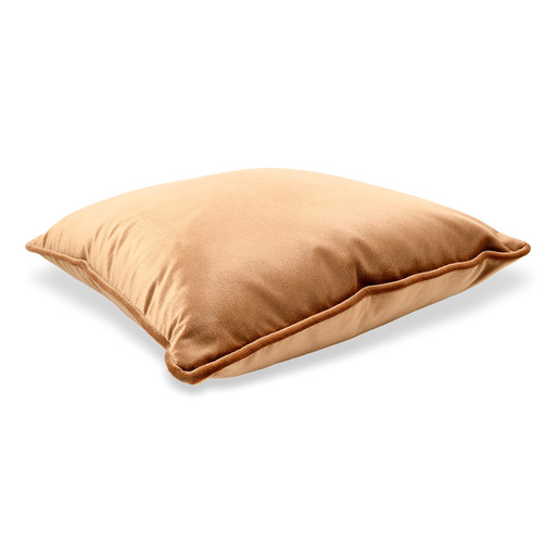 Luxurious cushion square Carrè in solid color velvet