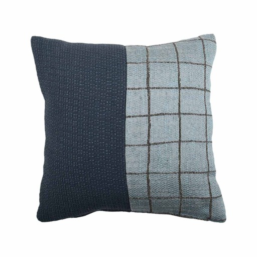 Luxurious cushion square Carrè Bis in multicolor/pattern fabric