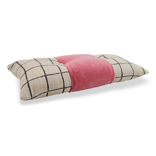 Luxurious cushion rectangular Cucù in geometric fabric