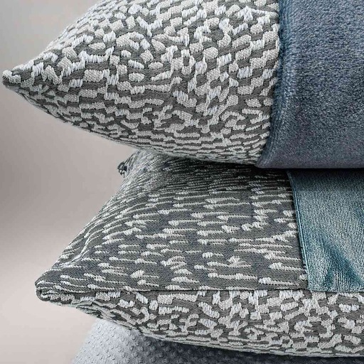 Luxurious cushion square Carrè Stripe in false unit fabric