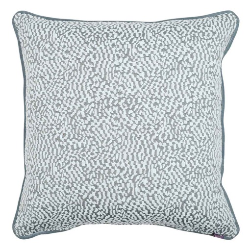 Luxurious cushion square Carrè Three in false unit fabric