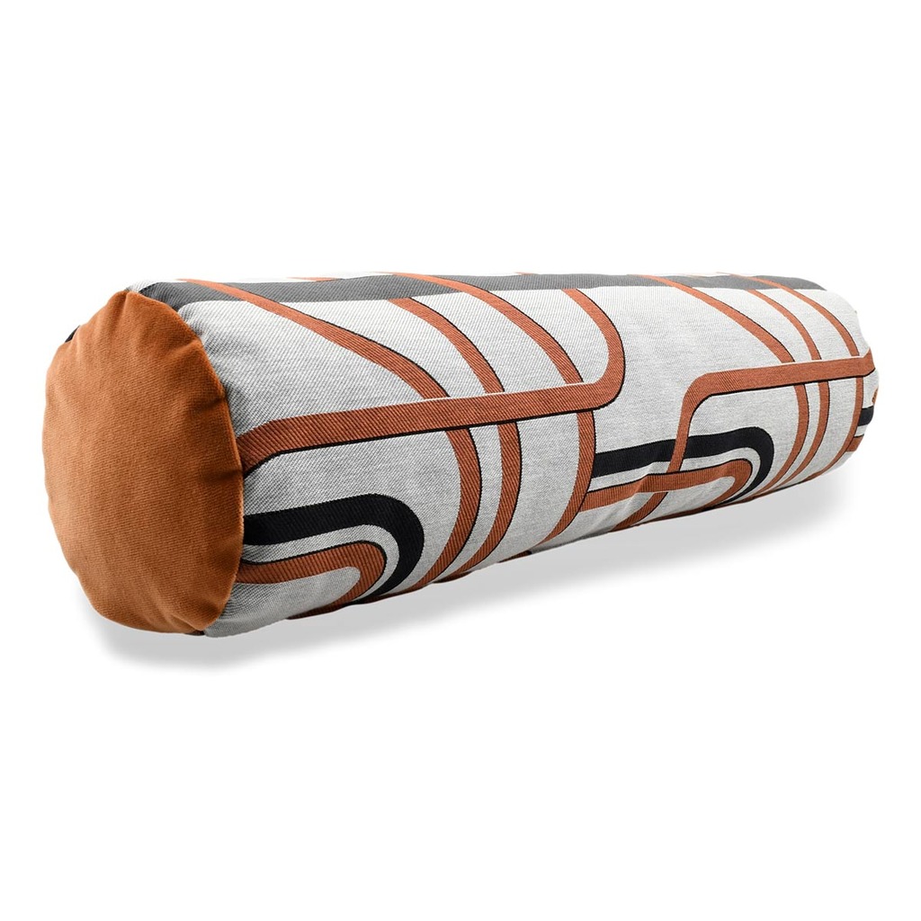 Luxurious cushion roll Rullo in multicolor/pattern fabric