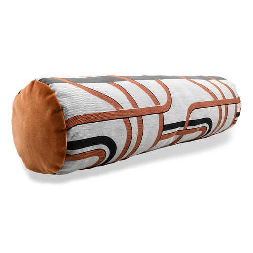 Luxurious cushion roll Rullo in multicolor/pattern fabric
