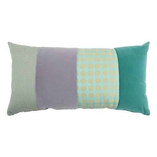 Luxurious cushion rectangular Degradè in multicolor/pattern fabric