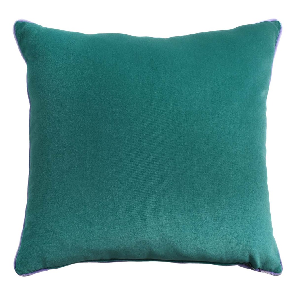 Luxurious cushion square Carrè in striped fabric