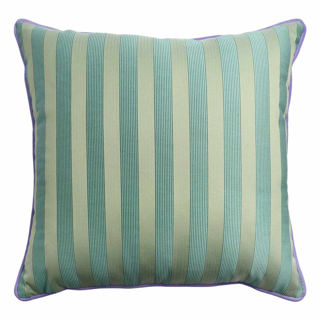 Luxurious cushion square Carrè in striped fabric