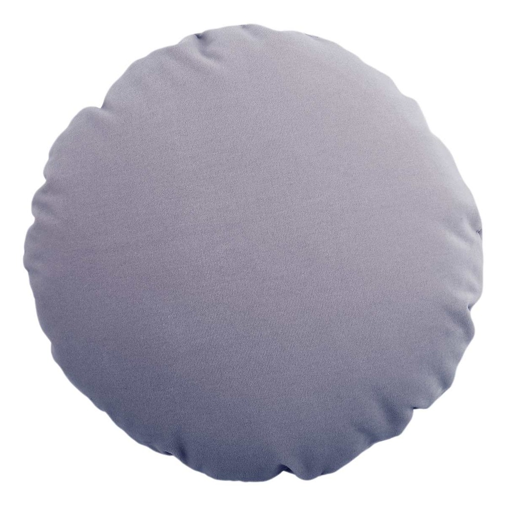 Luxurious cushion round Rotondo in solid color velvet
