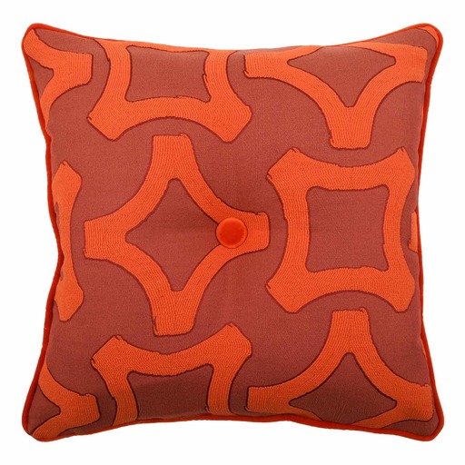 Luxurious cushion square Carrè in multicolor/pattern fabric