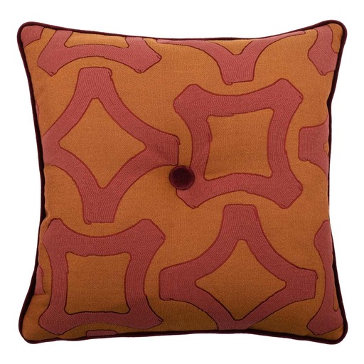 Luxurious cushion square Carrè in multicolor/pattern fabric