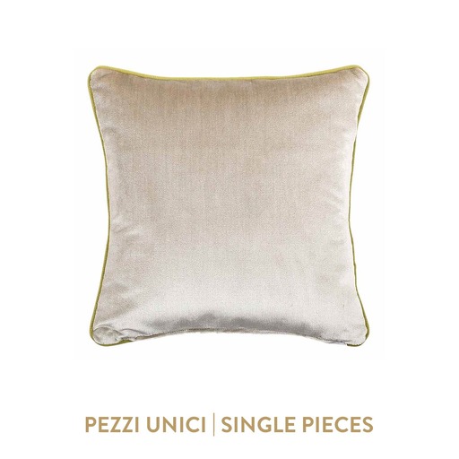 Luxurious cushion square Carrè in solid color velvet