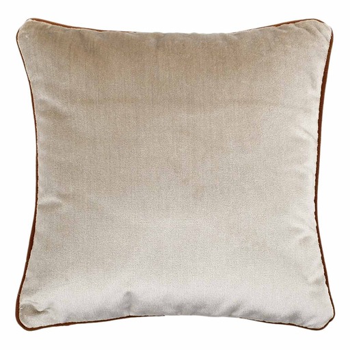 Luxurious cushion square Carrè in solid color velvet