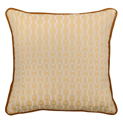 Luxurious cushion square Carrè in geometric fabric