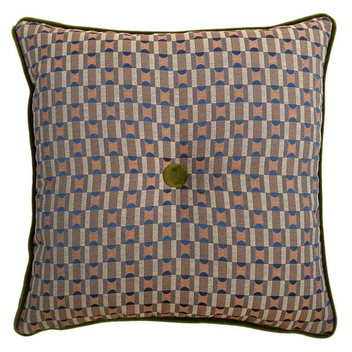 Luxurious cushion square Carrè in geometric fabric
