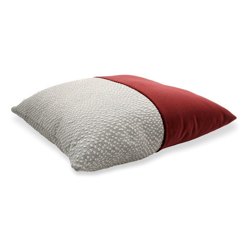 Luxurious cushion square Carrè Bis in false unit fabric