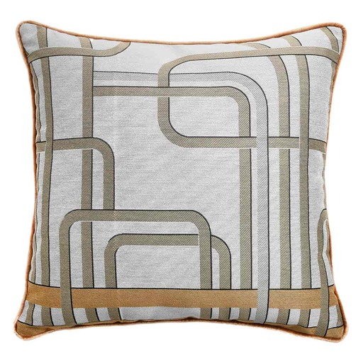 Luxurious cushion square Carrè in multicolor/pattern fabric
