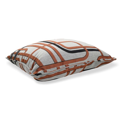 Luxurious cushion square Carrè in multicolor/pattern fabric